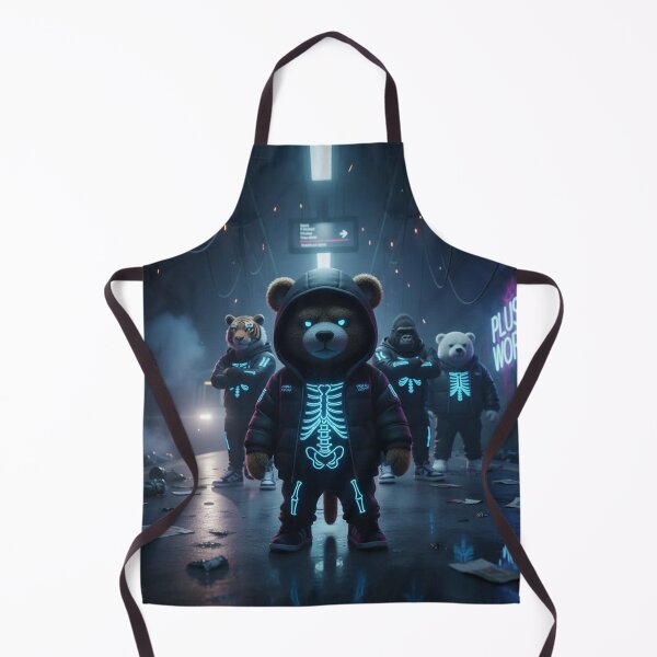 Item preview, Cyber Plush Gang – Neon Teddy Bear Streetwear Art | Plushi World Collection designed and sold by PLUSHIWORLDtm.
