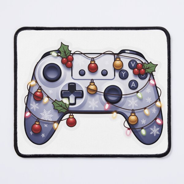 Item preview, White Christmas Gamingpad | T-Shirt designed and sold by NicolasGlowArt.