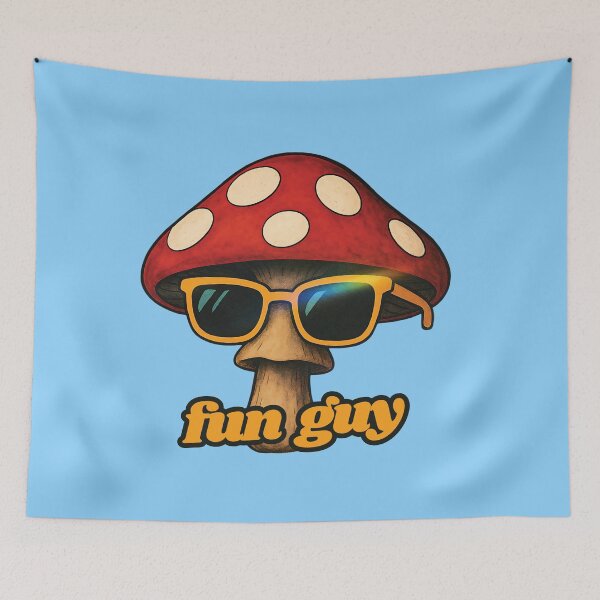 Item preview, Fun Guy Design, Cool Trippy Mushroom Guy designed and sold by wacksnacks.