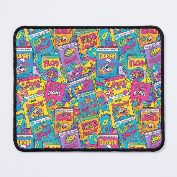 Item preview, Cereal Aisle Chaos | Retro Breakfast Box Pattern designed and sold by DailyVibesMerch.