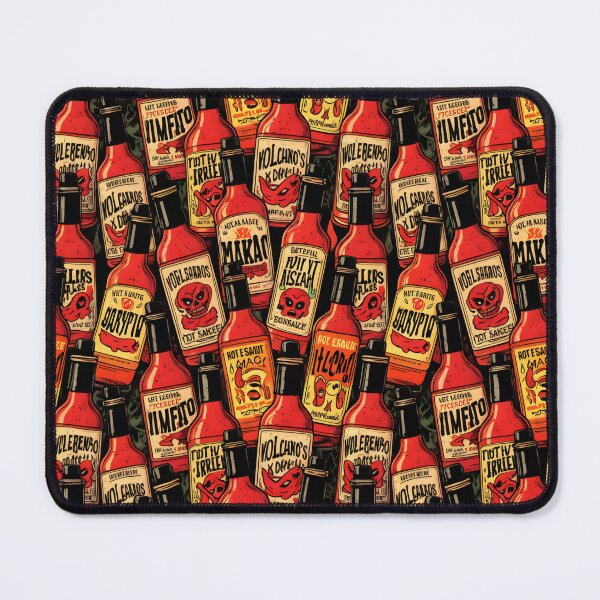 Item preview, Hot Sauce Obsession | Spicy Bottle Pattern designed and sold by DailyVibesMerch.