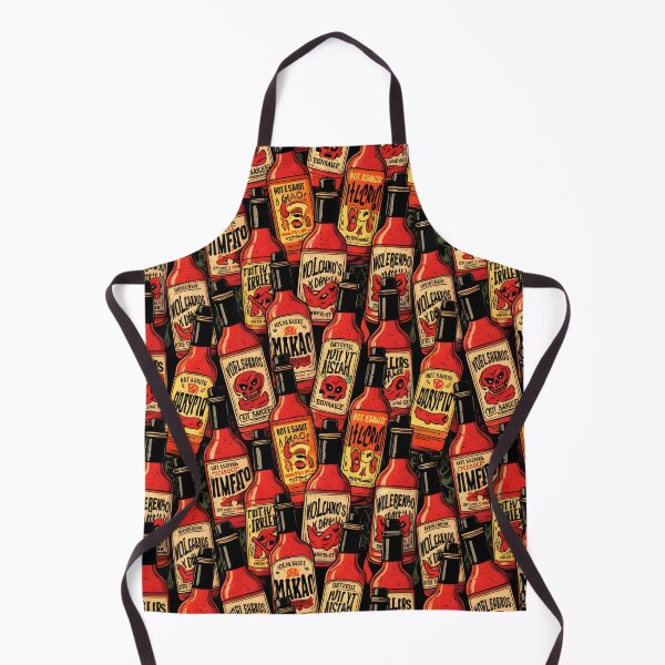 Item preview, Hot Sauce Obsession | Spicy Bottle Pattern designed and sold by DailyVibesMerch.