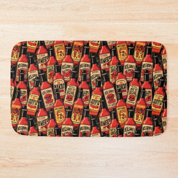 Item preview, Hot Sauce Obsession | Spicy Bottle Pattern designed and sold by DailyVibesMerch.