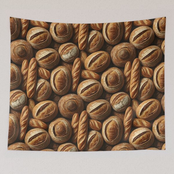Item preview, Crusty Loaf Parade | Artisan Bread Pattern designed and sold by DailyVibesMerch.