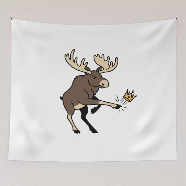 Item preview, The Defiant White Tailed Deer and the Broken Crown  No Kings in America designed and sold by Felinefinesse.