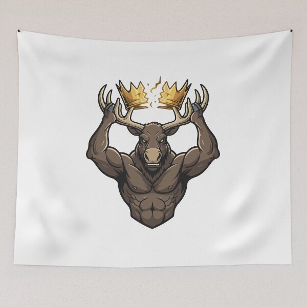 Item preview, The Defiant White Tailed Deer and the Broken Crown  No Kings in America designed and sold by Felinefinesse.