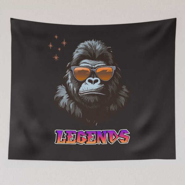 Item preview, Cool Gorilla Legends – Retro Sunglasses Street Art Design designed and sold by THEVONZA.