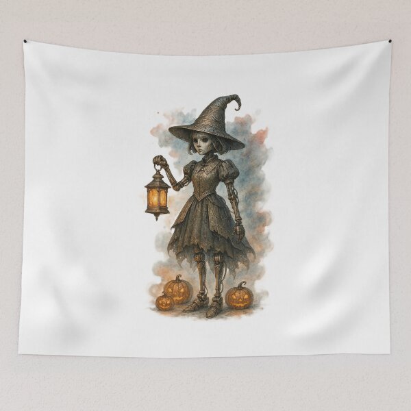 Item preview, Mechanical Witch Doll – Halloween Automaton with Lantern designed and sold by CelticSoulShop.