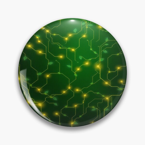Item preview, Neo-Botanic Matrix “Emerald Circuit” | Organic Tech Pattern in Green and Gold designed and sold by CMdigit.
