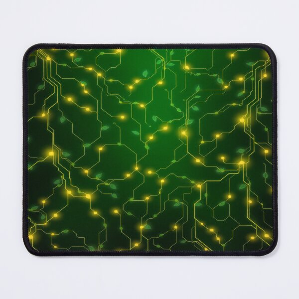 Item preview, Neo-Botanic Matrix “Emerald Circuit” | Organic Tech Pattern in Green and Gold designed and sold by CMdigit.