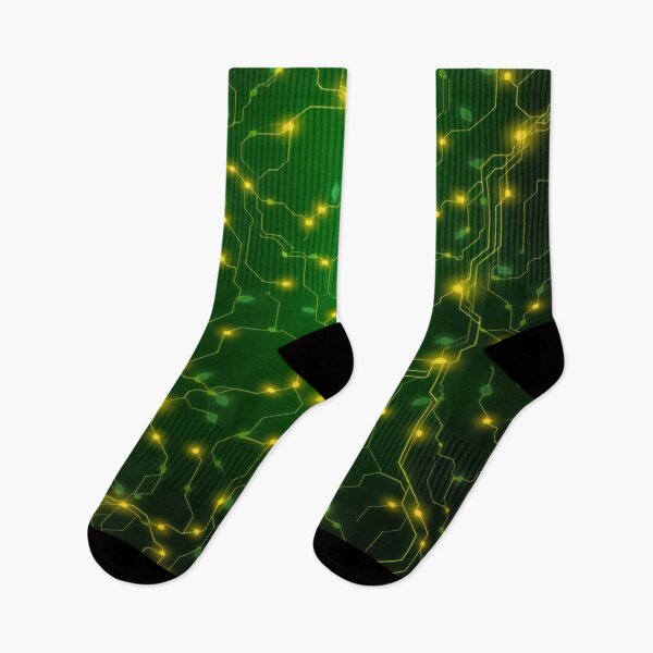 Item preview, Neo-Botanic Matrix “Emerald Circuit” | Organic Tech Pattern in Green and Gold designed and sold by CMdigit.