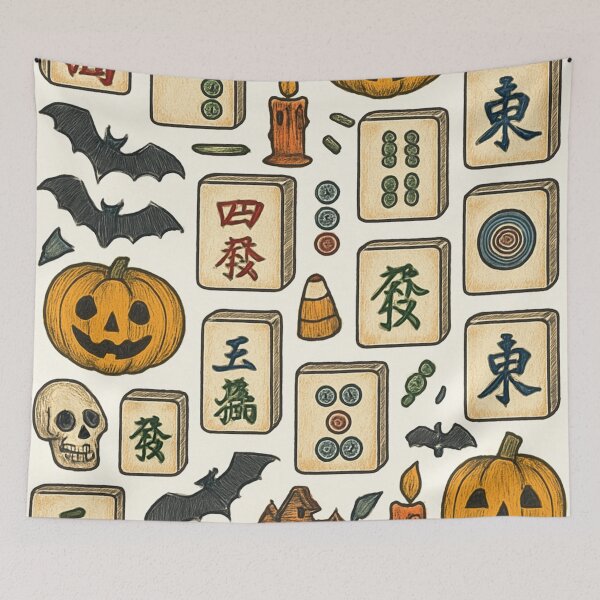 Item preview, Halloween Mahjong Tile Pattern Design designed and sold by Best Pattern⭐⭐⭐⭐⭐.