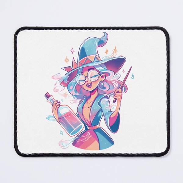 Item preview, Vodka Witch – Cute Magical Cartoon Sorceress with Glowing Bottle | Funny Drinking Wizard designed and sold by Tommy's Arts.