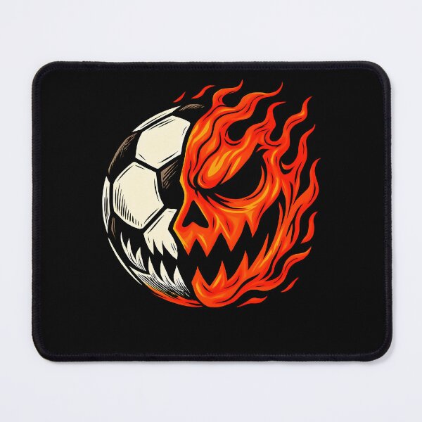 Item preview, Halloween Soccer Ball Pumpkin Flame Scary Face designed and sold by NUMAcreations.