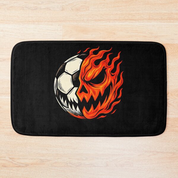 Item preview, Halloween Soccer Ball Pumpkin Flame Scary Face designed and sold by NUMAcreations.