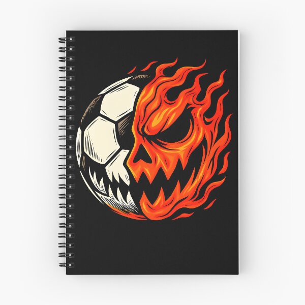 Item preview, Halloween Soccer Ball Pumpkin Flame Scary Face designed and sold by NUMAcreations.