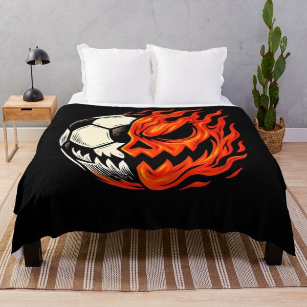 Item preview, Halloween Soccer Ball Pumpkin Flame Scary Face designed and sold by NUMAcreations.