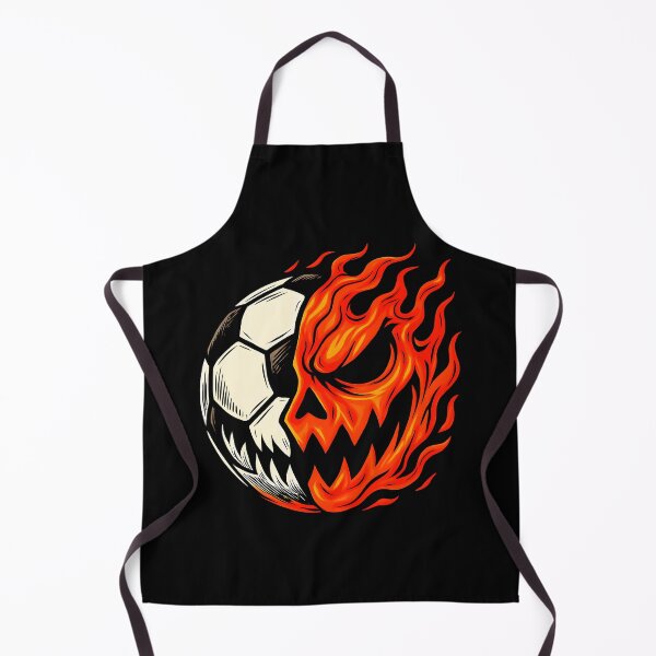 Item preview, Halloween Soccer Ball Pumpkin Flame Scary Face designed and sold by NUMAcreations.