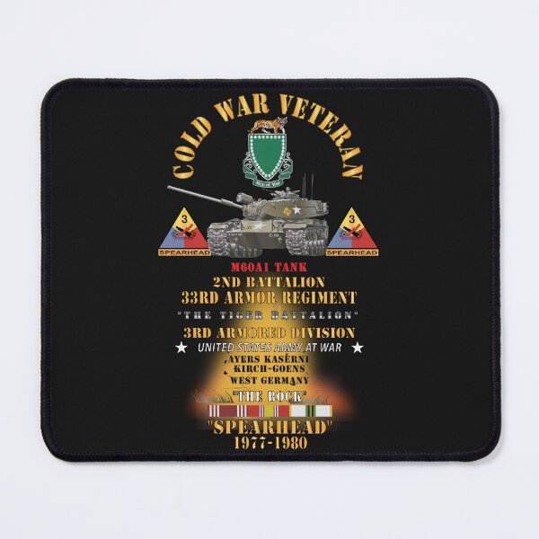 Item preview, Army - Cold War Vet - 2nd Bn, 32nd Armor - Tiger BN, 3rd Armor Div - Ayers Kaserne, Kirch-Goens, Germany THE ROCK - M60A1 Tank - Spearhead w Fire w DUI - C designed and sold by Military Insignia Products.