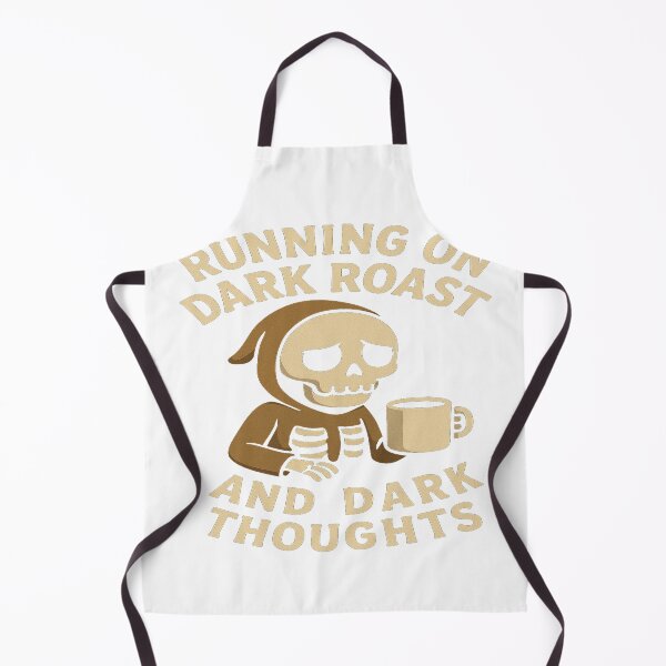 Item preview, Running on Dark Roast and Dark Thoughts – Cute Skeleton Coffee Shirt designed and sold by Laughprints.