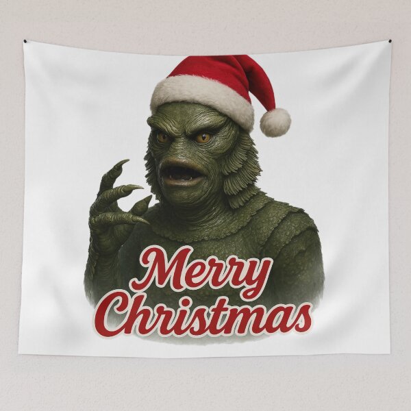 Item preview, Creature from the Black Lagoon Christmas 2 designed and sold by Retr0Tshirts.