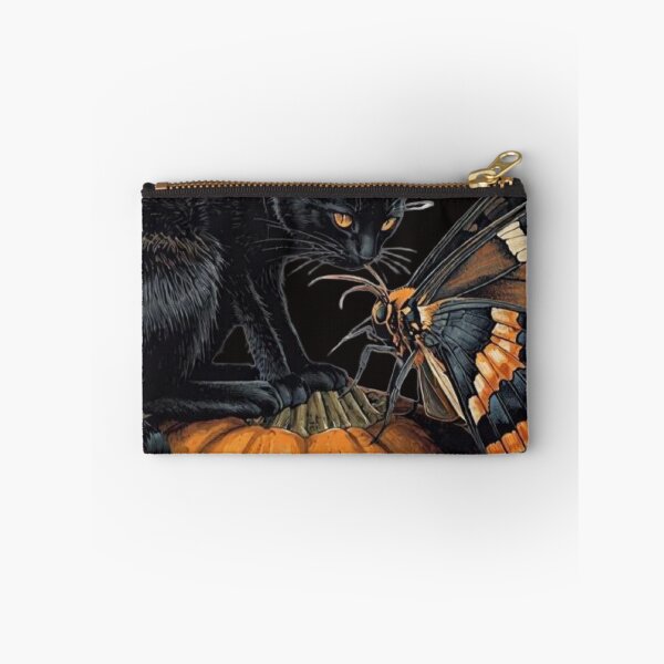 Item preview, Cat and Death’s-Head Moth on Jack-O’-Lantern – Gothic Halloween Art designed and sold by EdgeOfSanityDesigns.