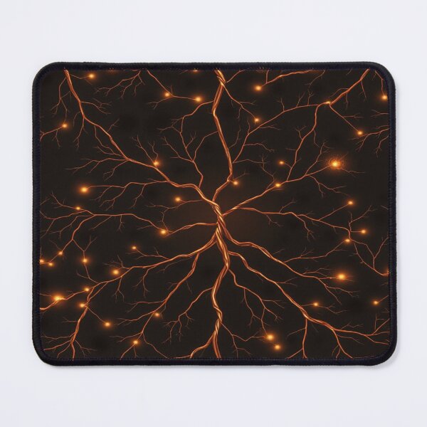 Item preview, Neo-Botanic Matrix “Root Signal” | Copper and Gold Organic Circuit Pattern designed and sold by CMdigit.