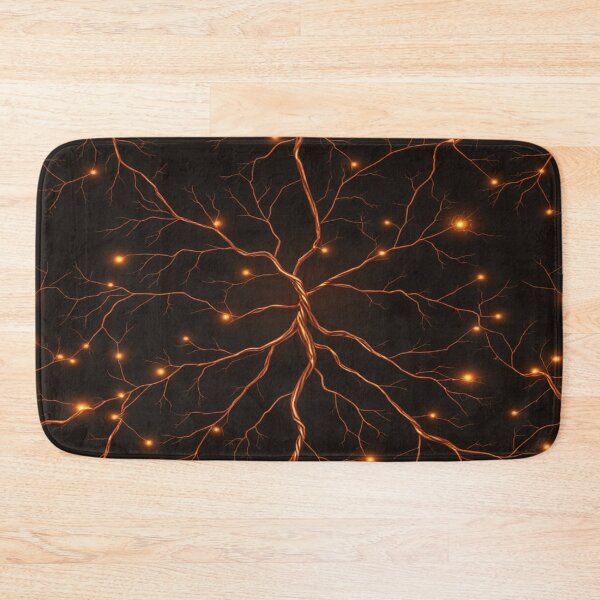 Item preview, Neo-Botanic Matrix “Root Signal” | Copper and Gold Organic Circuit Pattern designed and sold by CMdigit.