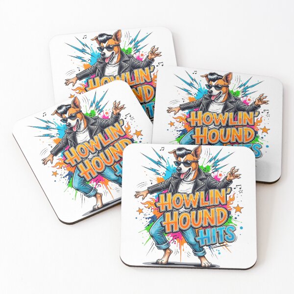 Item preview, Retro Rockabilly Dancing Dog Sticker T-Shirt Hoodie designed and sold by SholoStudio.