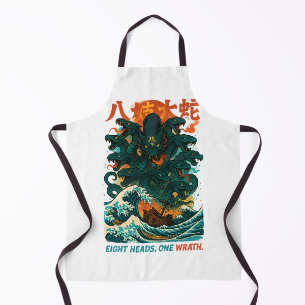 Item preview, Yamata No Orochi – The Eight-Headed Serpent of Japanese Legend | Graffiti Ukiyo-e Myth Art designed and sold by Snackwear Apparel.