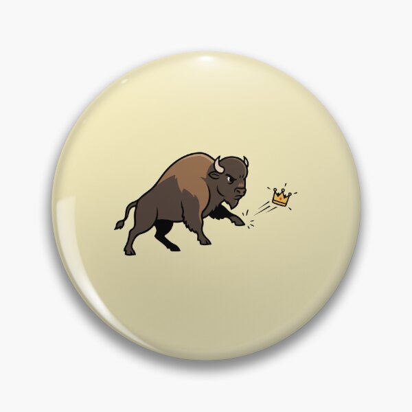 Item preview, The Powerful American Bison and the Broken Crown - No Kings in America designed and sold by Felinefinesse.