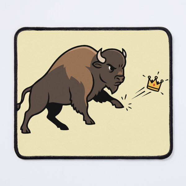Item preview, The Powerful American Bison and the Broken Crown - No Kings in America designed and sold by Felinefinesse.