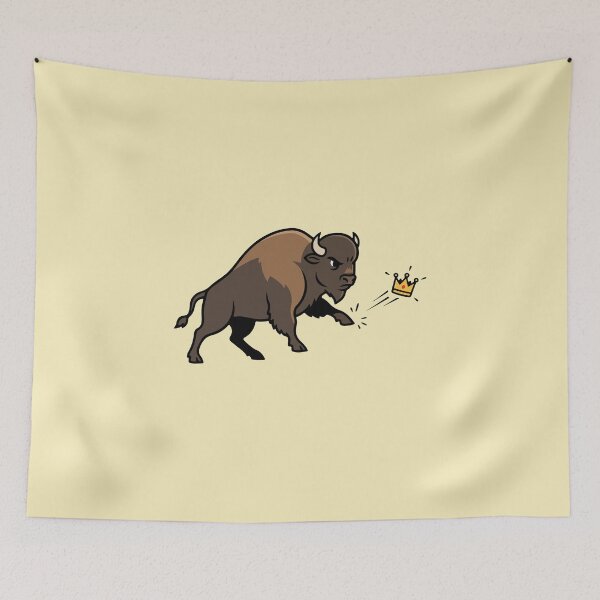 Item preview, The Powerful American Bison and the Broken Crown - No Kings in America designed and sold by Felinefinesse.
