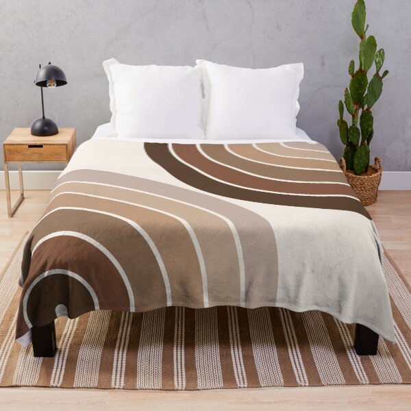 Item preview, Midcentury Modern Geometric Rainbow 5 in Rustic Brown Wood designed and sold by nineFlorals.