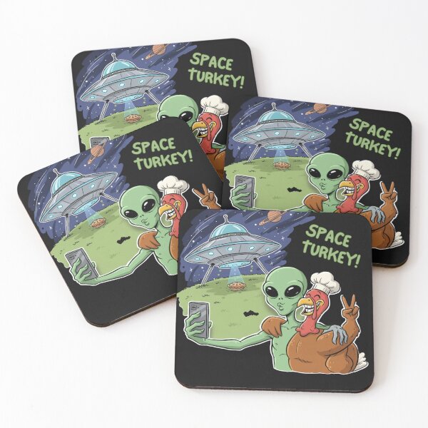 Item preview, Space Turkey Selfie — Funny Alien UFO Thanksgiving Projekt designed and sold by Kindloom.