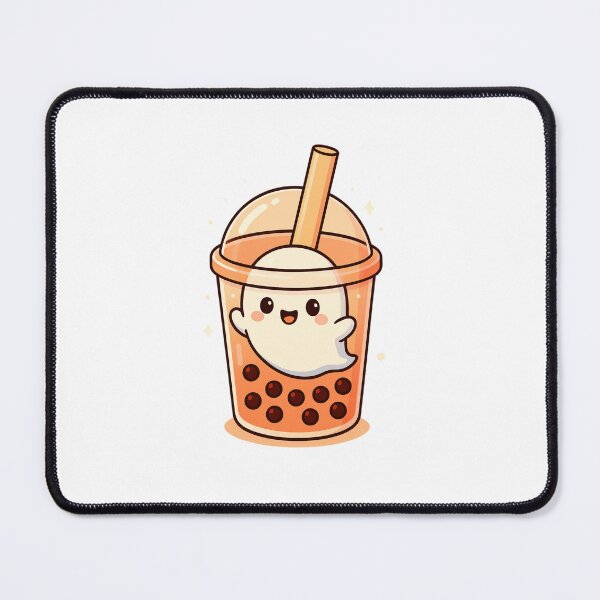 Item preview, Cute Ghost in Bubble Tea Cup | Kawaii Halloween Drink Illustration designed and sold by jutharat456.