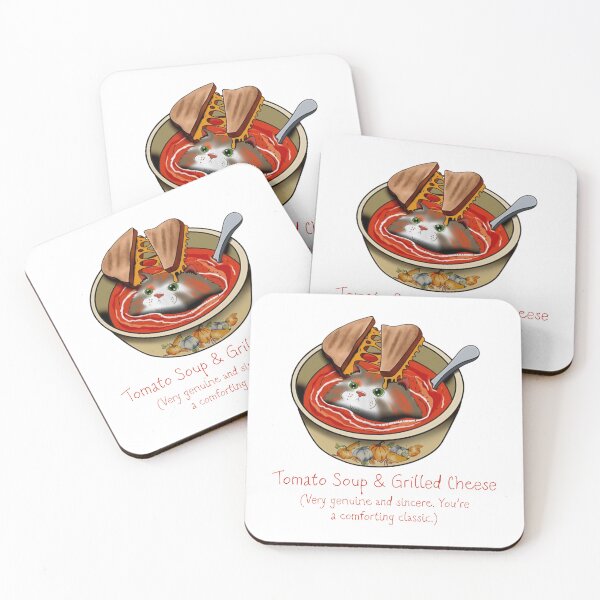 Item preview, Tomato Soup and Grilled Cheese Cat designed and sold by cozygamerstore.