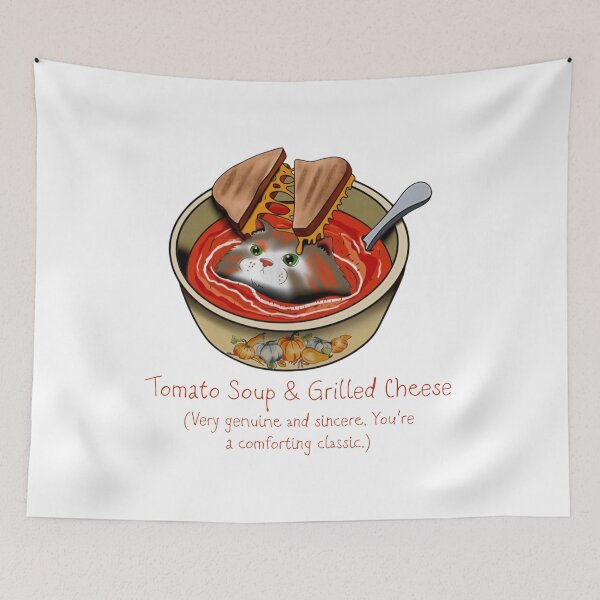 Item preview, Tomato Soup and Grilled Cheese Cat designed and sold by cozygamerstore.