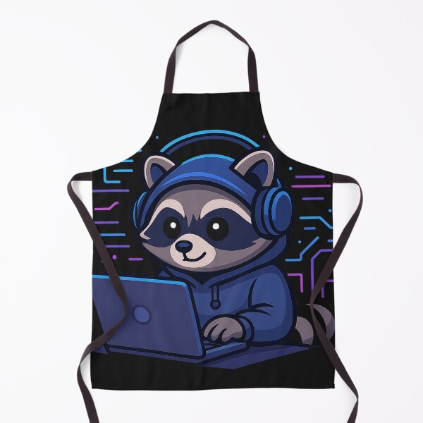 Item preview, Raccoon Hacker in Neon Cyber Environment designed and sold by MartzDesigns.