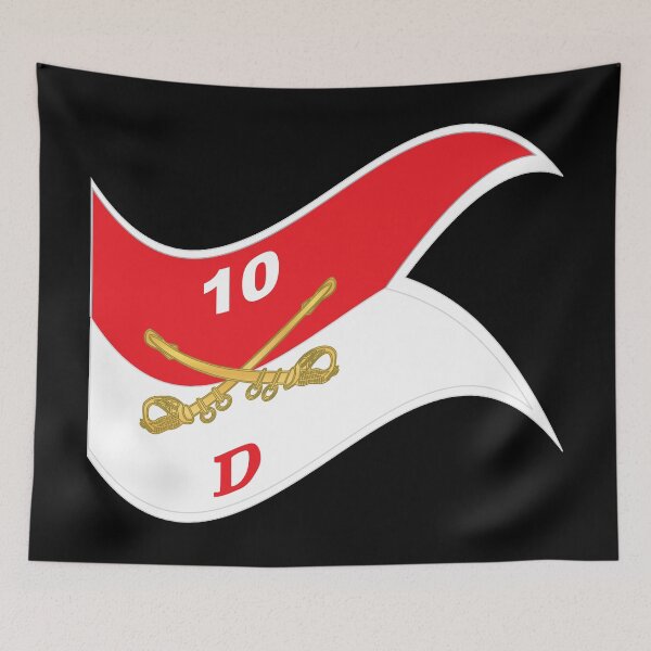 Item preview, Army - Delta Troop - 10th Cavalry Guidon w White Boundries X 300 - Waving designed and sold by Military Insignia Products.