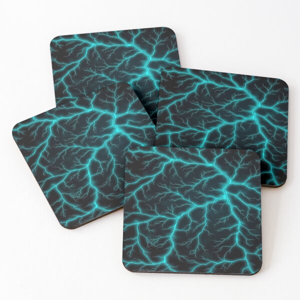Item preview, Neo-Botanic Matrix “Fluorescent Vein” | Bioluminescent Teal Organic Tech Pattern designed and sold by CMdigit.