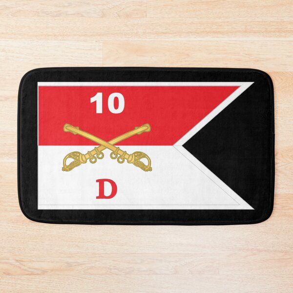 Artikelvorschau, Armee - Delta-Truppe - 10. Kavallerie-Guidon mit weißen Begrenzungen X 300 entworfen und verkauft von Military Insignia Products.