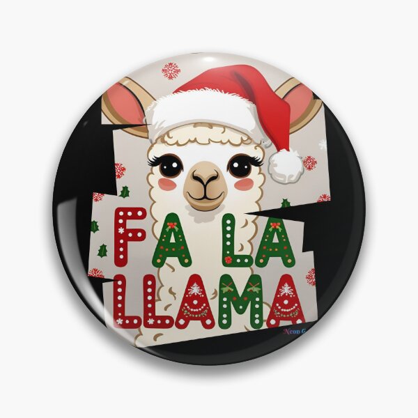 Item preview, Fa La Llama with cute llama in Santa hat 2 designed and sold by Neon G.