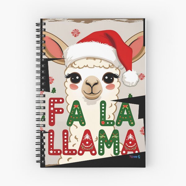 Item preview, Fa La Llama with cute llama in Santa hat 2 designed and sold by Neon G.