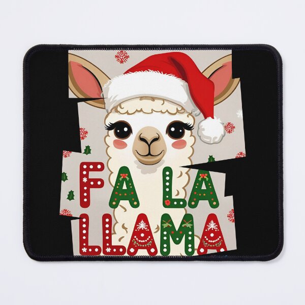 Item preview, Fa La Llama with cute llama in Santa hat 2 designed and sold by Neon G.