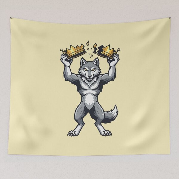 Item preview, The Fierce Wolf  No Kings in America designed and sold by Felinefinesse.