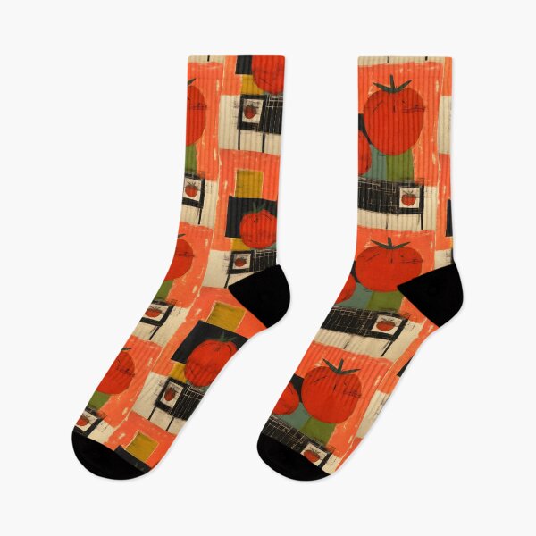 Item preview, Bold Geometry and Luscious Color- Vibrant Red Tomatoes in a Striking Abstract Composition designed and sold by OlfactoART Studio.