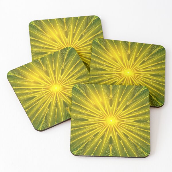 Item preview, Neo-Botanic Matrix “Photosynth Core” | Golden-Green Biolight Organic Pattern designed and sold by CMdigit.