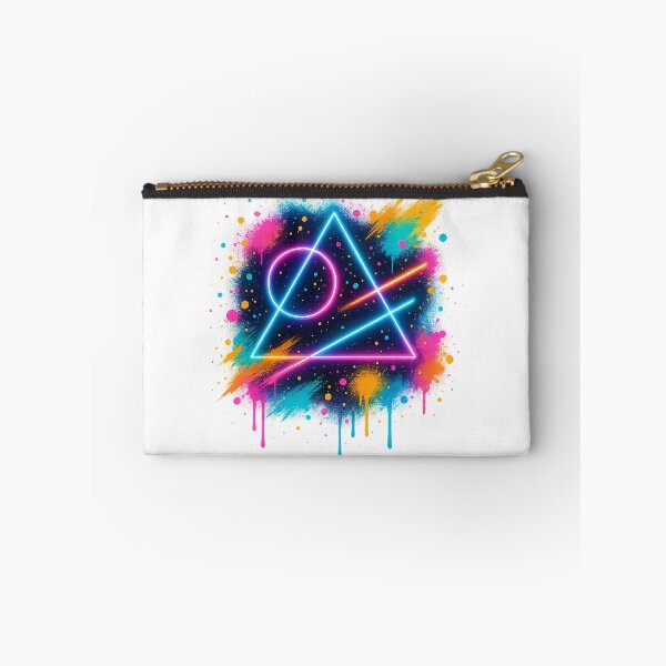 Item preview,  Neon Geometry / Neon Geometry – Retro Triangle Art with Color Splash designed and sold by Gletschie.