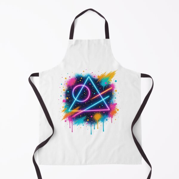 Item preview, Neon Geometry / Neon Geometry – Retro Triangle Art with Color Splash designed and sold by Gletschie.